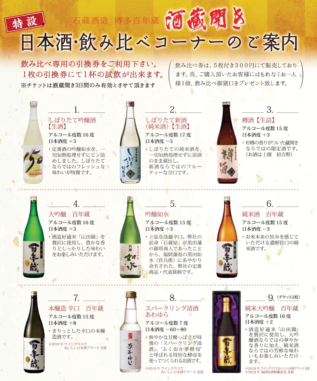 終了しました 年 酒蔵開きのお知らせ 2 14 16開催 石蔵酒造 博多百年蔵 公式サイト